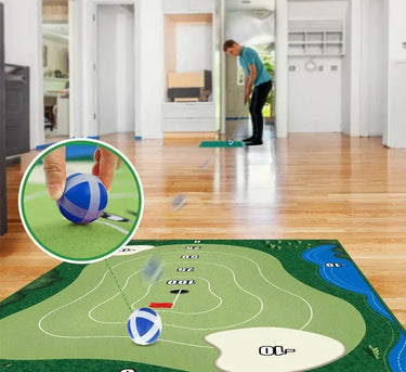 GolfZone | Gemütlichkeit und Golfvergnügen zu Hause - Abwaschbare Golfmatte für die ganze Familie
